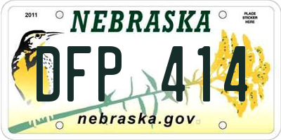 NE license plate DFP414