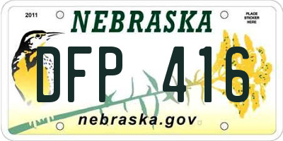 NE license plate DFP416