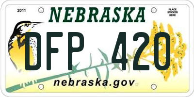 NE license plate DFP420