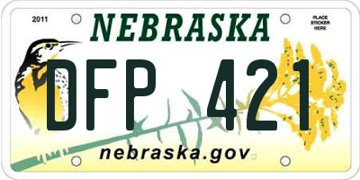 NE license plate DFP421