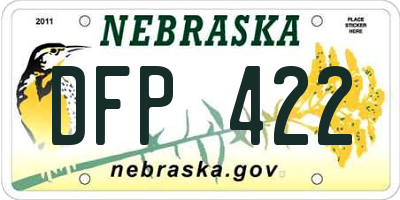 NE license plate DFP422