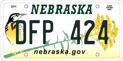 NE license plate DFP424
