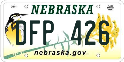 NE license plate DFP426