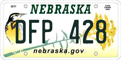NE license plate DFP428