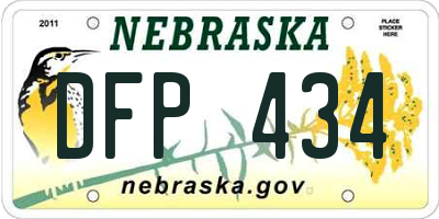 NE license plate DFP434
