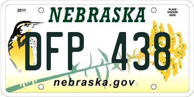 NE license plate DFP438