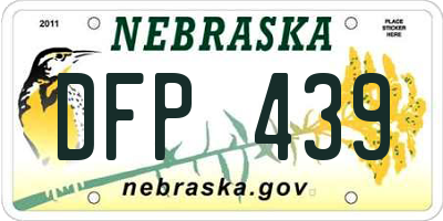 NE license plate DFP439