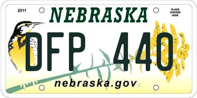 NE license plate DFP440