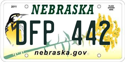 NE license plate DFP442