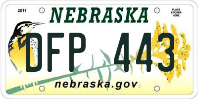 NE license plate DFP443
