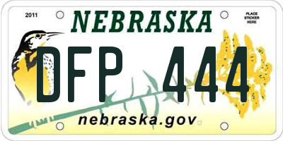 NE license plate DFP444