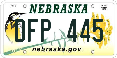 NE license plate DFP445