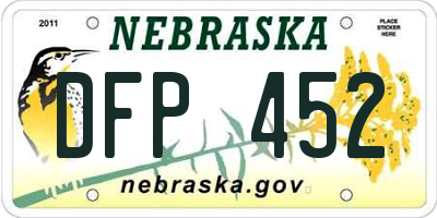 NE license plate DFP452