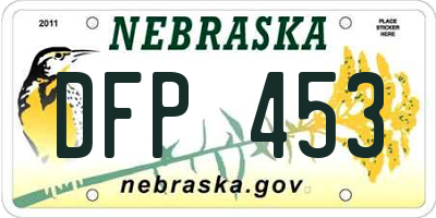 NE license plate DFP453