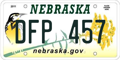 NE license plate DFP457