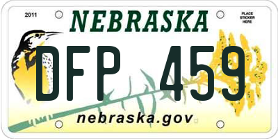 NE license plate DFP459