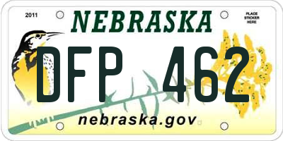 NE license plate DFP462