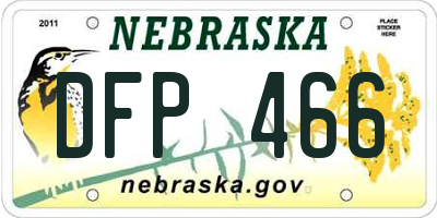 NE license plate DFP466