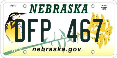 NE license plate DFP467