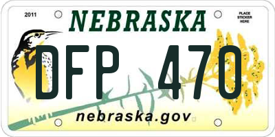 NE license plate DFP470