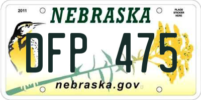 NE license plate DFP475