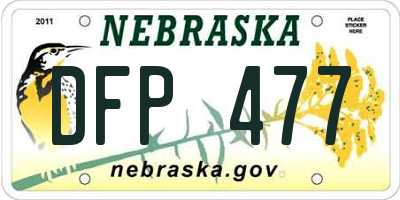 NE license plate DFP477