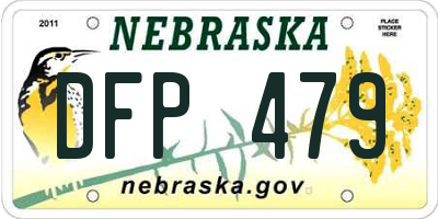NE license plate DFP479