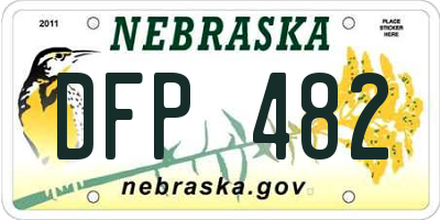 NE license plate DFP482