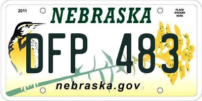 NE license plate DFP483