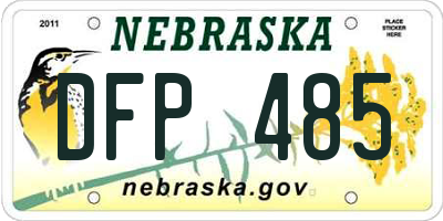 NE license plate DFP485