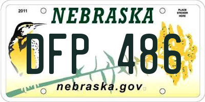 NE license plate DFP486