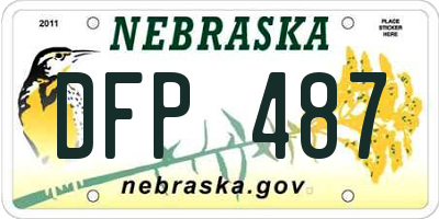 NE license plate DFP487