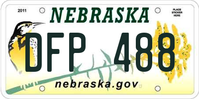 NE license plate DFP488