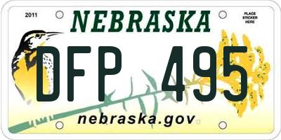 NE license plate DFP495