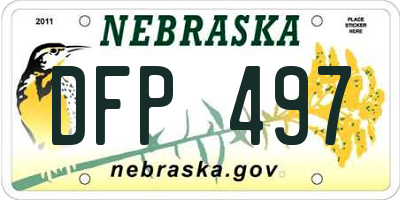 NE license plate DFP497