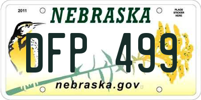 NE license plate DFP499