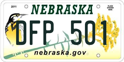 NE license plate DFP501