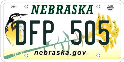 NE license plate DFP505