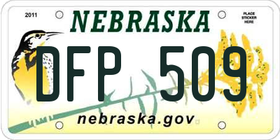 NE license plate DFP509
