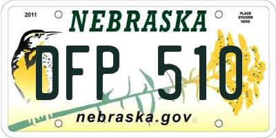 NE license plate DFP510