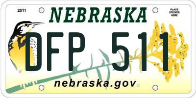 NE license plate DFP511