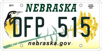 NE license plate DFP515