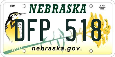 NE license plate DFP518