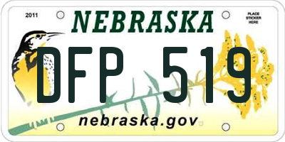 NE license plate DFP519