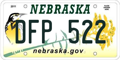 NE license plate DFP522