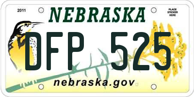 NE license plate DFP525