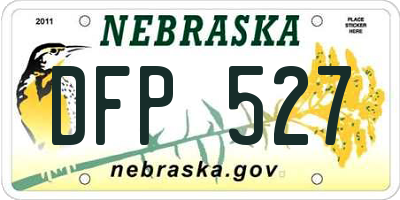 NE license plate DFP527