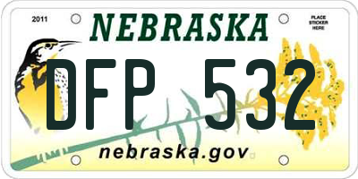 NE license plate DFP532