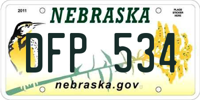 NE license plate DFP534