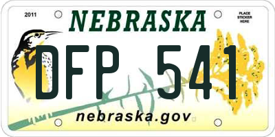 NE license plate DFP541
